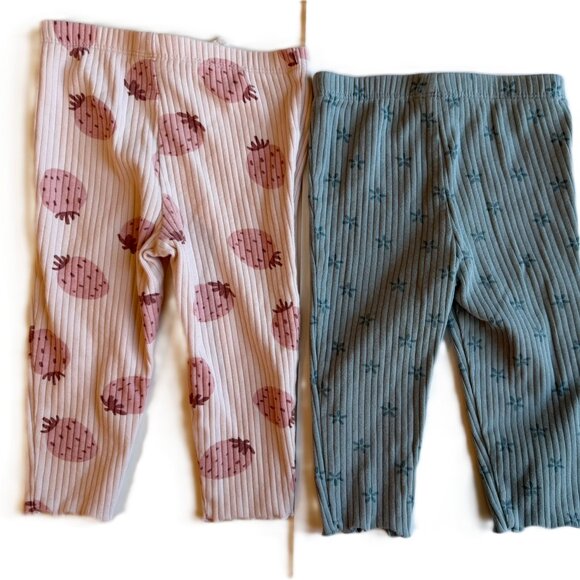 3/$15 Bundle | S/2 Girl's Ribbed Leggings - Picture 1 of 4